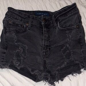 Aeropostale Women's Charcoal Jean Shorts